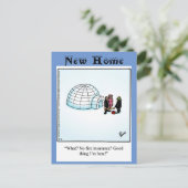 Funny "New Home" Aankondiging Briefkaart (Staand voorkant)