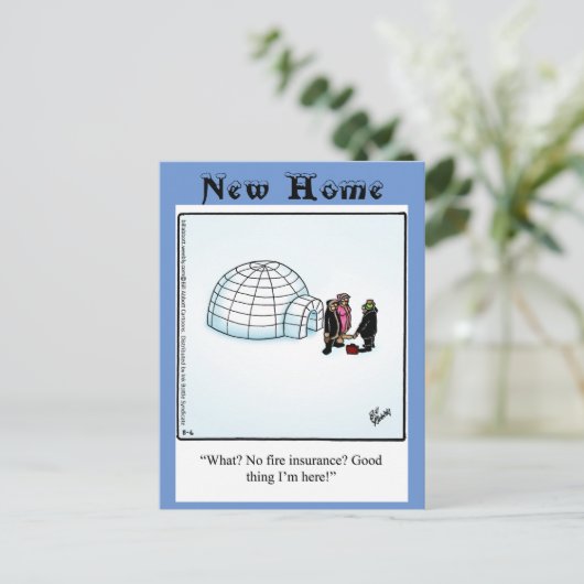 Funny "New Home" Aankondiging Briefkaart (Staand voorkant)