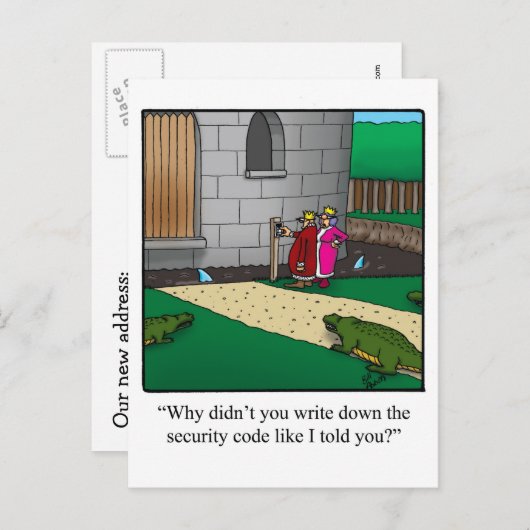 Funny New Home Announcement Briefkaart (Voorkant / Achterkant)