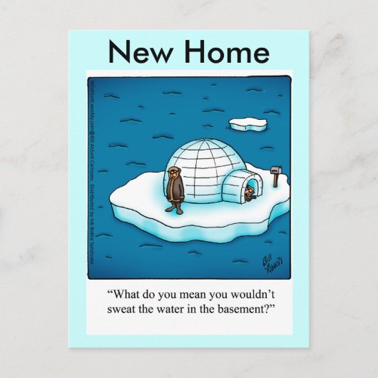 Funny New Home Briefkaart (Voorkant)