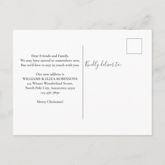 Funny New Home Kerstfeestay Santa Moving Aankondigingskaart (Achterkant)