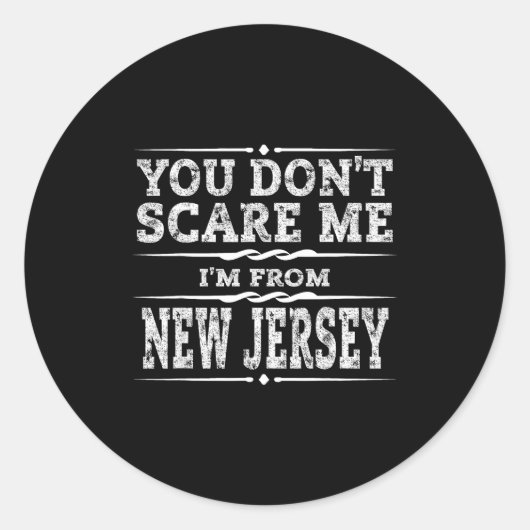 Funny New Jersey Home Garden State Gift  Ronde Sticker (Voorkant)