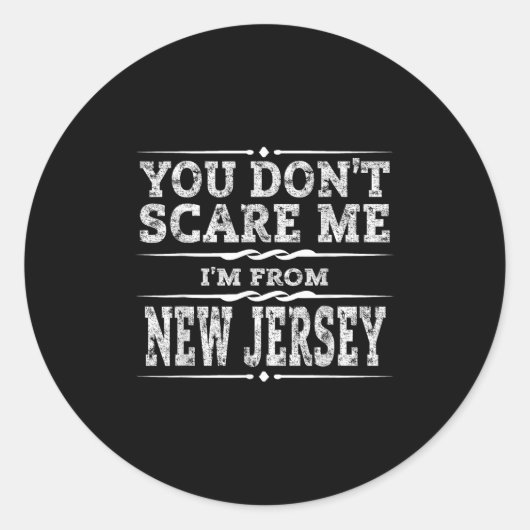 Funny New Jersey Home Garden State Gift  Ronde Sticker (Voorkant)