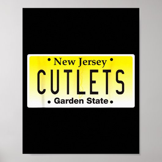 Funny New Jersey Italian American Devito Nj Cutlet Poster (Voorkant)