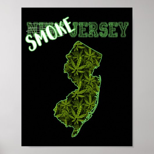 Funny New Jersey Weed Weed Culture  Poster (Voorkant)