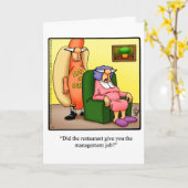 Funny New Job Gefeliciteerd Humor Wenskaart Kaart (Gele Bloem)