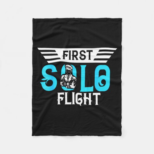 Funny New Lot Design First Solo Flight Aircraft Lo Fleece Deken (Voorkant)