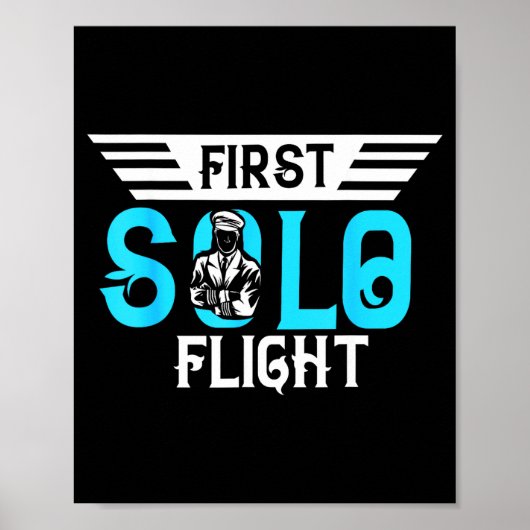 Funny New Lot Design First Solo Flight Aircraft Lo Poster (Voorkant)