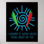 Funny New Mexico Peppers Hatch Chili  Poster (Voorkant)
