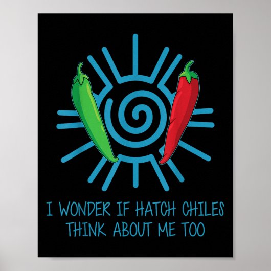 Funny New Mexico Peppers Hatch Chili  Poster (Voorkant)