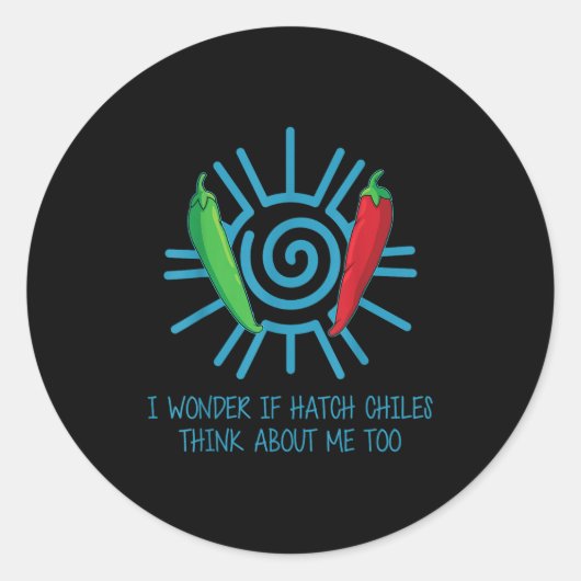 Funny New Mexico Peppers Hatch Chili  Ronde Sticker (Voorkant)