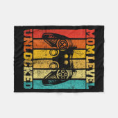 Funny New Mom Level Unlocked Gaming Pregnancy Anno Fleece Deken (Voorkant (Horizontaal))