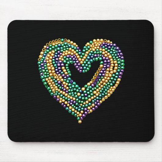 Funny New Orleans Beads Heart We Stand Nola Strong Muismat (Voorkant)