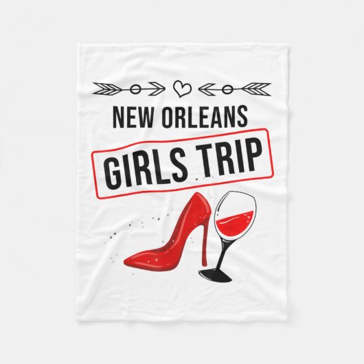 Funny New Orleans Girls Trip Gift For Women Cool T Fleece Deken (Voorkant)