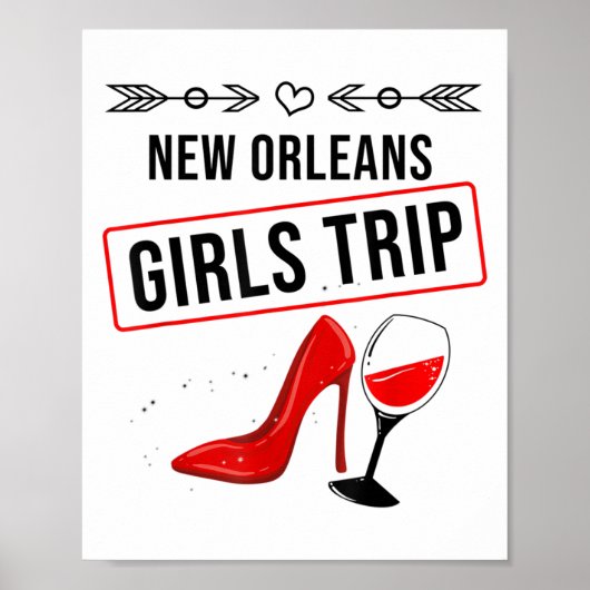 Funny New Orleans Girls Trip Gift For Women Cool T Poster (Voorkant)