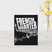 Funny New Orleans Mardi Gras Jazz Saxophone  Kaart (Gele Bloem)