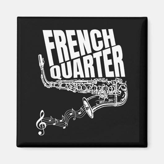 Funny New Orleans Mardi Gras Jazz Saxophone  Magneet (Voorkant)