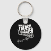 Funny New Orleans Mardi Gras Jazz Saxophone  Sleutelhanger (Voorkant)