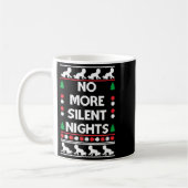 Funny New Parent Christmas Tee No More Silent Nigh Koffiemok (Links)
