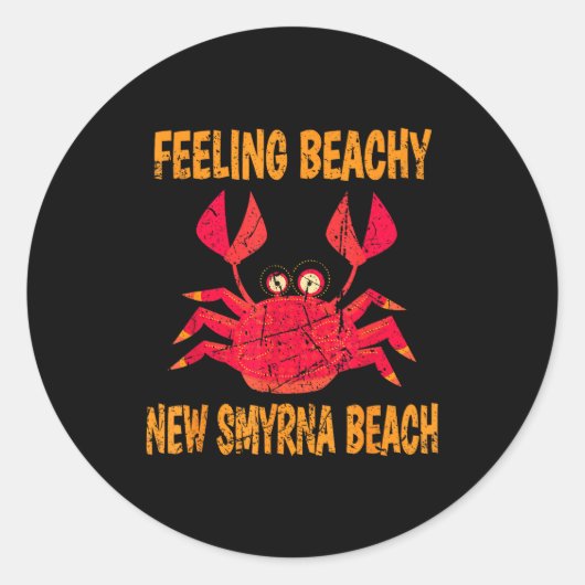Funny New Smyrna Beach Vacation Summer Quote For M Ronde Sticker (Voorkant)