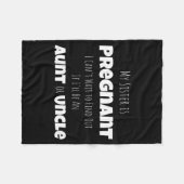 Funny New Uncle Aunt Baby Announcement Sister Gend Fleece Deken (Voorkant (Horizontaal))