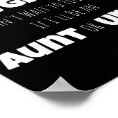 Funny New Uncle Aunt Baby Announcement Sister Gend Poster (Hoek)