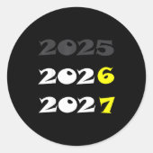 Funny New Year 2026 Six Seven 67 Meme  Ronde Sticker (Voorkant)