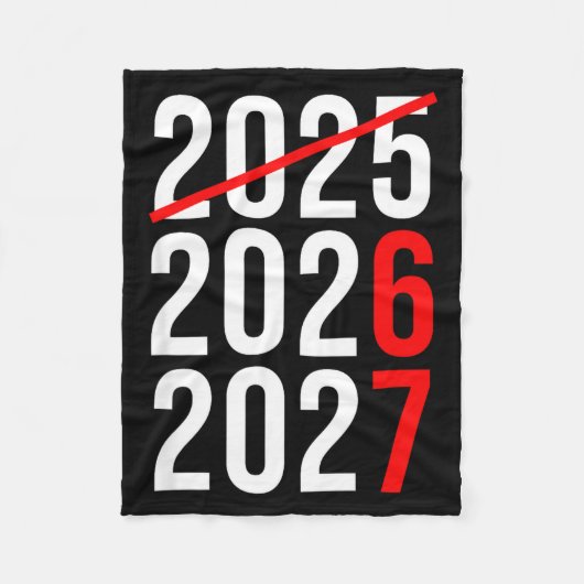 Funny New Year 67 Meme Hello 2026 Goodbye 2025 Wai Fleece Deken (Voorkant)