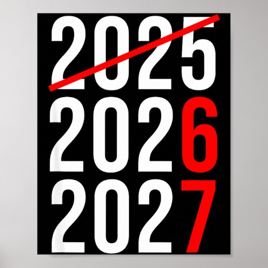 Funny New Year 67 Meme Hello 2026 Goodbye 2025 Wai Poster (Voorkant)