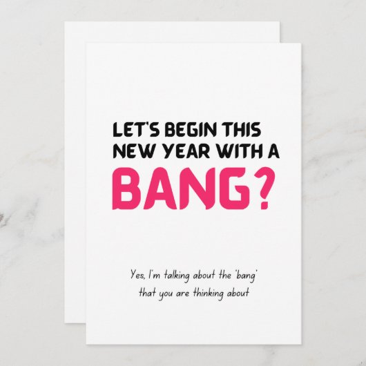 Funny New Year Card Feestdagenkaart (Voorkant / Achterkant)