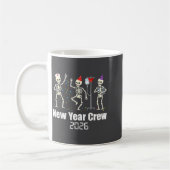 Funny New Year Crew 2026 Medical Skeleton Celebrat Koffiemok (Links)