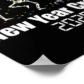 Funny New Year Crew 2026 Medical Skeleton Celebrat Poster (Hoek)