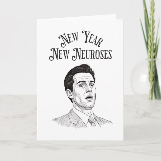 Funny New Year Holiday Worry Kaart (Voorkant)