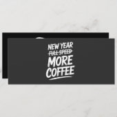 Funny New Year More Coffee Sarcastic Resolution Kaart (Voorkant / Achterkant)