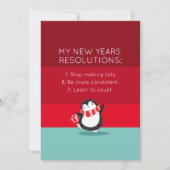 Funny New Year Resolution Holiday Card Feestdagenkaart (Voorkant)
