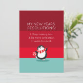 Funny New Year Resolution Holiday Card Feestdagenkaart (Staand voorkant)