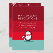 Funny New Year Resolution Holiday Card Feestdagenkaart (Voorkant / Achterkant)