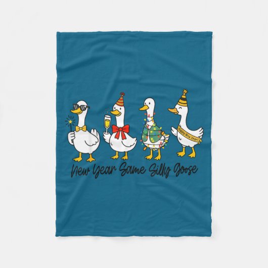 Funny New Year Same Silly Goose Happy New Year 202 Fleece Deken (Voorkant)