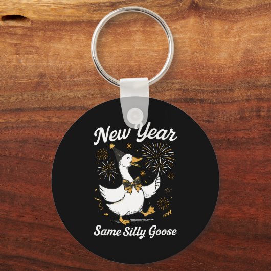 Funny New Year Same Silly Goose Happy New Year 202 Sleutelhanger (Voorkant)