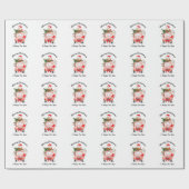 Funny new year Santa truck Christmas Cadeaupapier (Vlak)