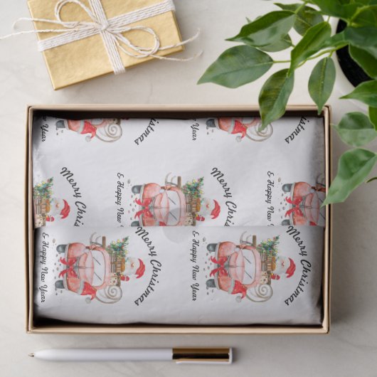 Funny new year truck Christmas Tissuepapier (Geschenk)