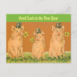 Funny New Year Vars "Good Luck in the New Year" Briefkaart