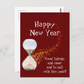Funny New Years 2021 Quote Hourglass Briefkaart (Voorkant / Achterkant)