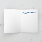 Funny New Years Card, hond met kop in het toilet Kaart (Binnen)