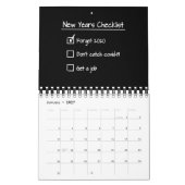 Funny new years checklist kalender (Jan 2027)