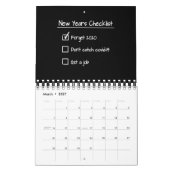 Funny new years checklist kalender (Mar 2027)