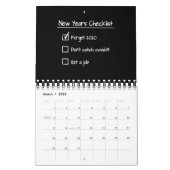 Funny new years checklist kalender (Mar 2026)