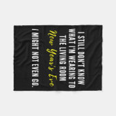 Funny New Year's Eve Insrational Sarcastic Quote Fleece Deken (Voorkant (Horizontaal))