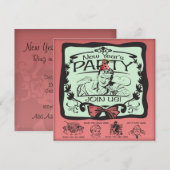 Funny New Year's Eve Party Kaart (Voorkant / Achterkant)