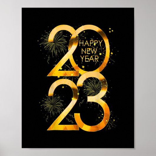 Funny New Years Eve Party Supplies 2023 Happy New Poster (Voorkant)